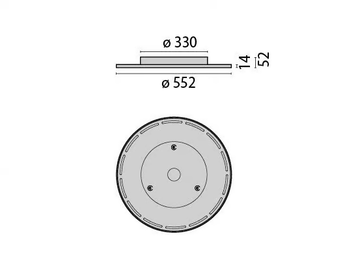 FL ROUND 555 AB - LED ceiling lamp in metal and opal glass by PERFORMANCE iN LIGHTING - view 3